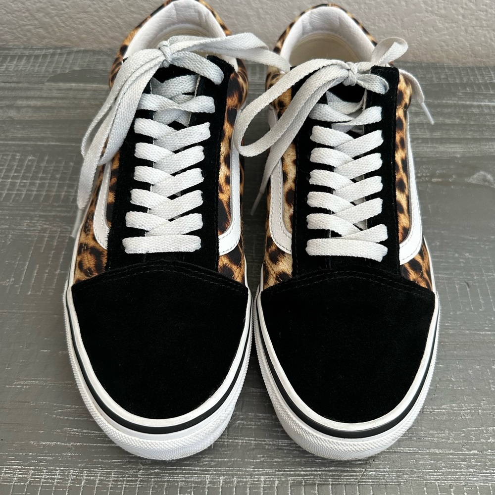 Vans Old Skool Cheetah Print and Black Suede
